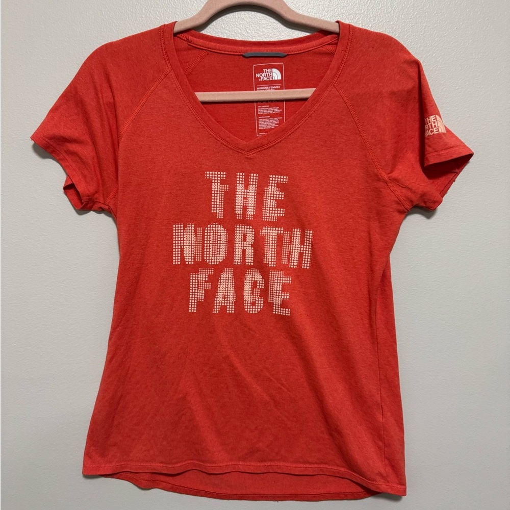 The North Face Women's Orange V-Neck Flashdry Top